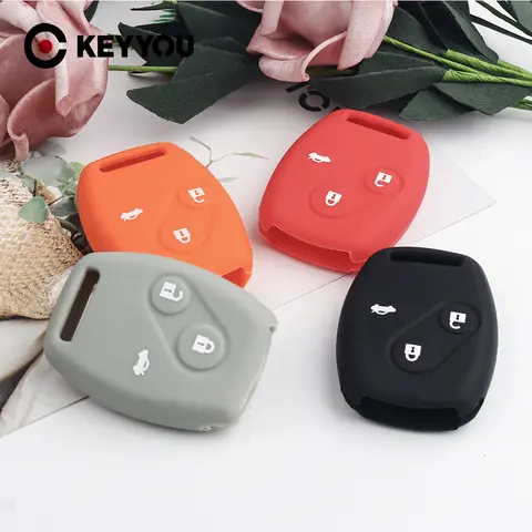 KEYYOU Honda Civic 2006-2011 2017 Accord CRV 2003 2007 Jazz HRV 용 새 보호 실리콘 자동차 키 케이스 커버 Best5 KEYYOU Honda Civic 2006-2011 2017 Accord CRV 2003 2007 Jazz HRV 용 새 보호 실리콘 자동차 키 케이스 커버 Best5