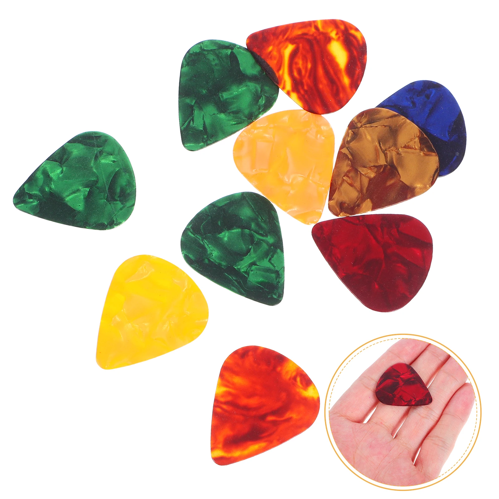

10pcs Guitar Picks Colorful Premium Picks For Guitar Bass Ukulele Mandolin Banjo Light Resistant Smooth Recyclable