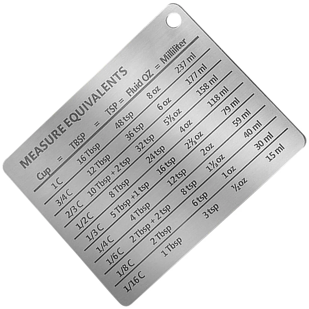 Unit: Conversion Tables 142322437x Magnets Stainless Convenient Measure Chart Professional Kitchen Centimeter to Inch Tool