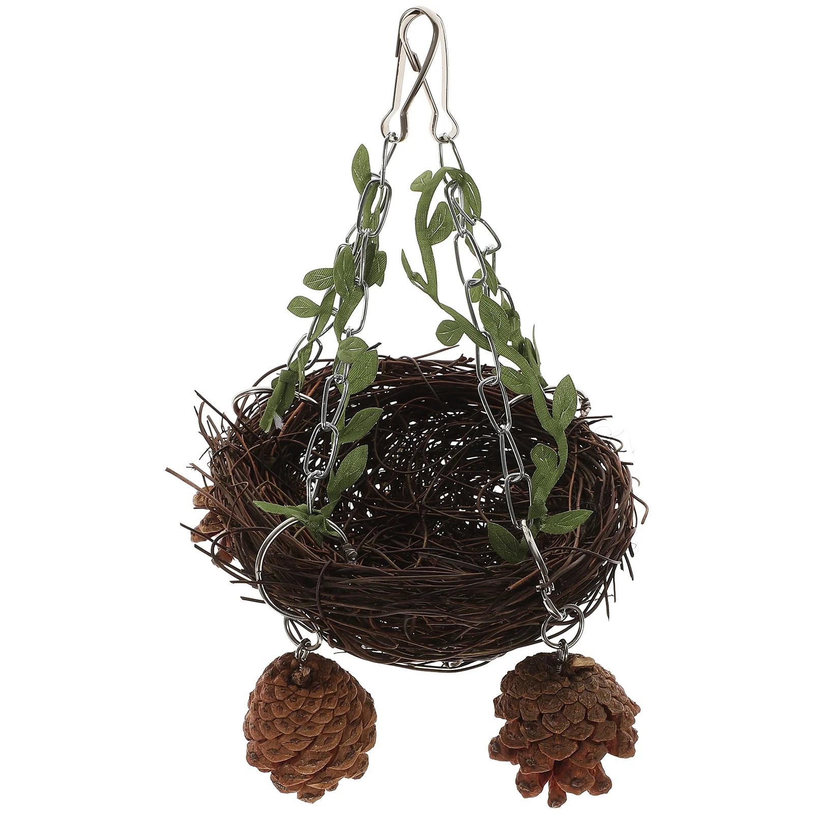 

Rattan Bird For Cage Hanging Swing Decorative Hammock Wear-Resistant Safe Stable Multiple Uses Comfortable Resting Nest Pet