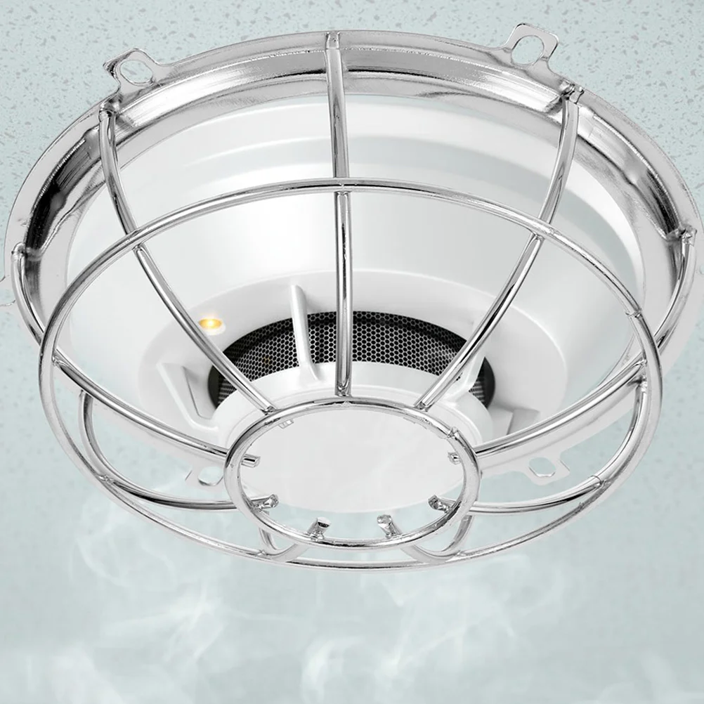 2pcs Fire Sprinkler Guard Cage Stainless Steel Smoke Cover Dust Protection Sprinkler Protective Shield For Cooking