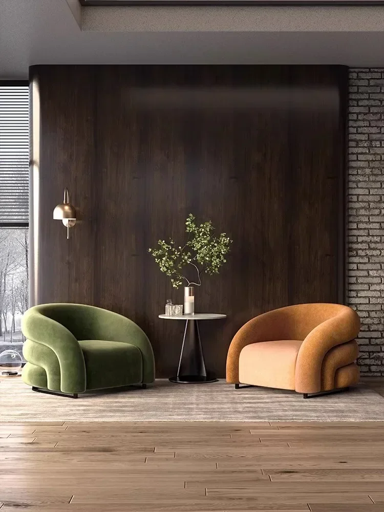 كرسي أريكة كسول فاخر خفيف لغرفة المعيشة شقة صغيرة كرسي استقبال ترفيهي إبداعي شرفة غرفة نوم أريكة واحدة إنترنت #2