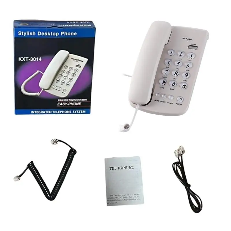 Corded Phones Landline Home Phone Landline Phones Big Button Landline Telephone for Office Hotel Home Bathroom