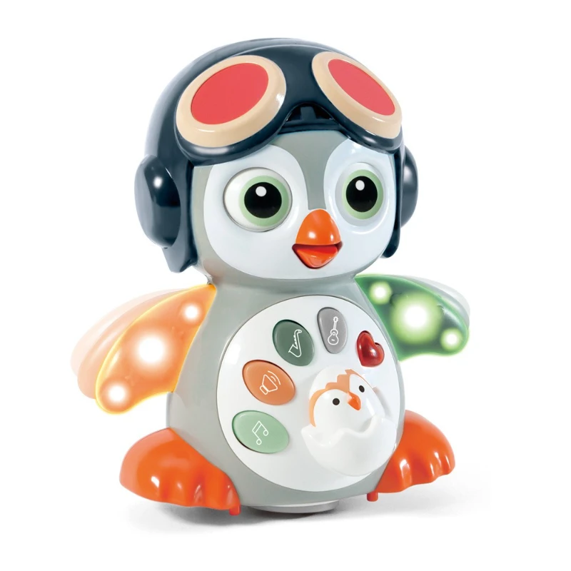 Cross-border Bestseller: Electric Universal Rocking Penguin Lamp with Music-Based Early Learning Story Player Chenghai Toys