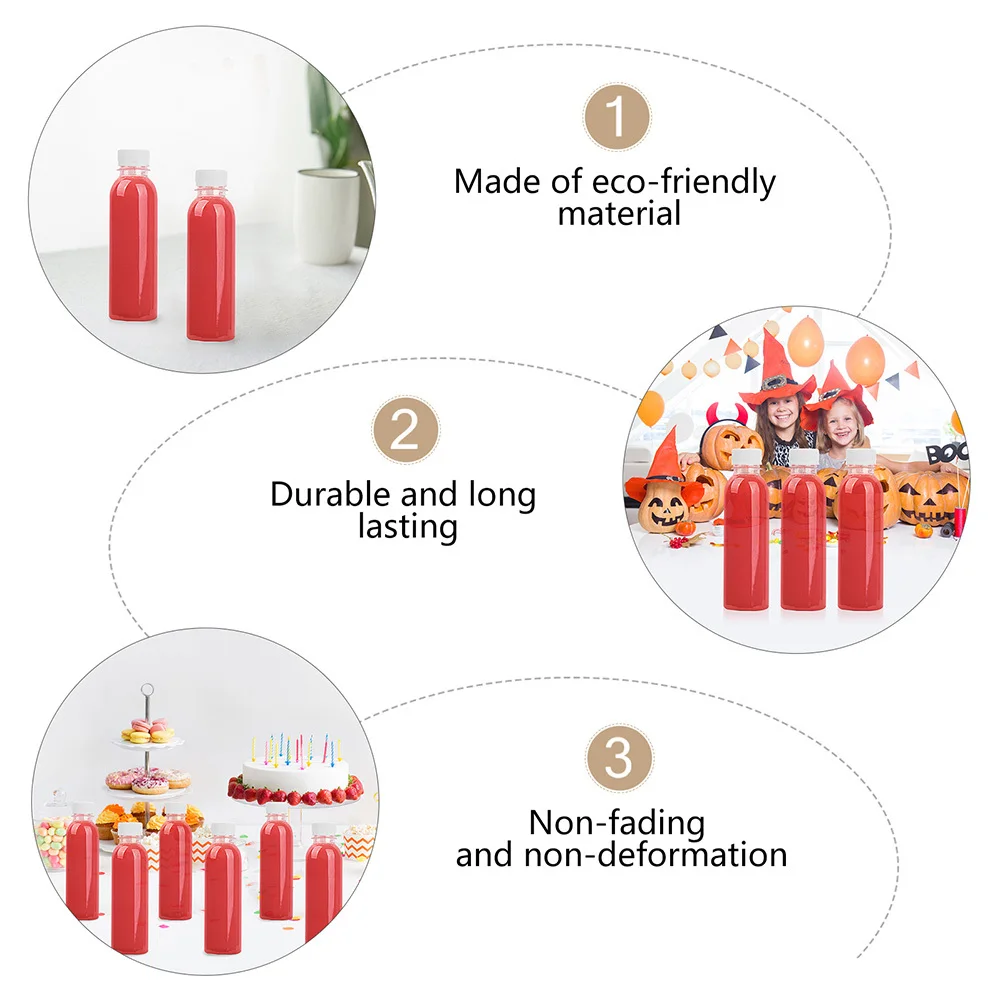 

30pcs 250ml Clear Empty Plastic Water Bottle for Beverage Juice Dispenser Transparent Storage Portable Milk Container