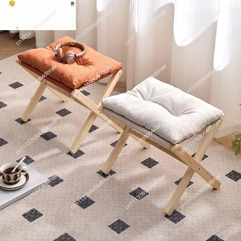 New Removable Washable Living Room Sofa Stool,Foot Cushion Dormitory Stool,Modern Pedal Sofa Folding Chair Lazy Folding Stool