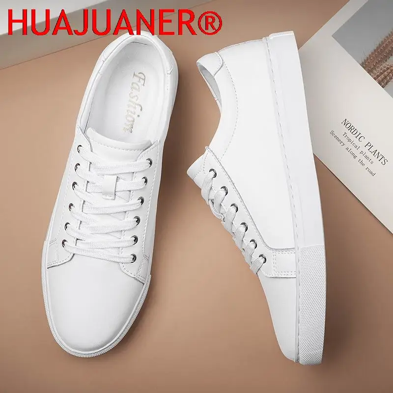Men's Genuine Leather Casual Shoes Black Sneakers Men Autumn Shoes Man Fashion New Arrival Handmade Outdoor Leisure Walk Flats image 6