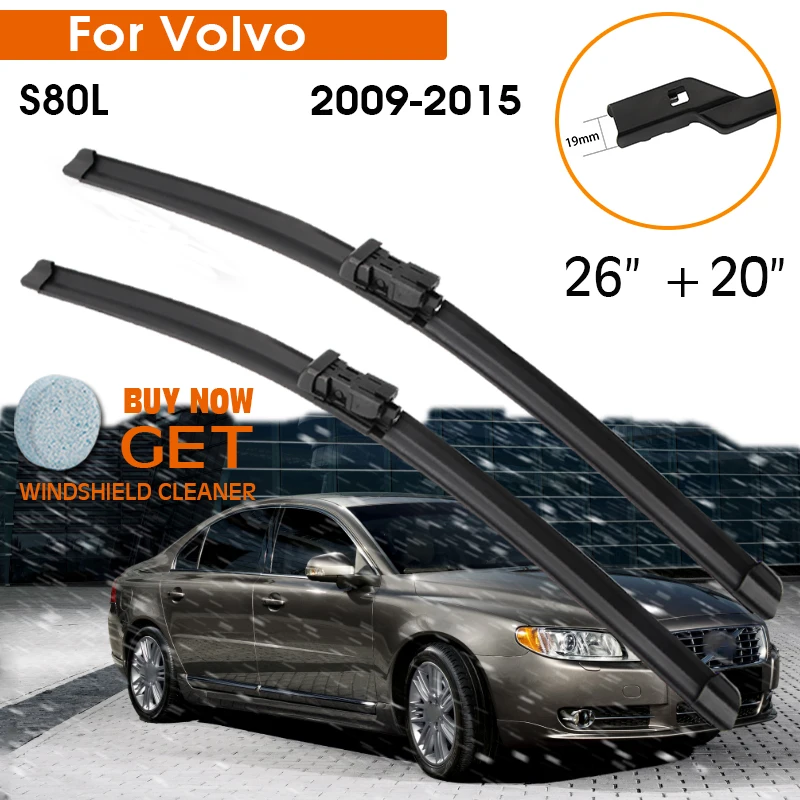 

Car Wiper Blade For Volvo S80L 2009-2015 Windshield Rubber Silicon Refill Front Window Wiper 26"+20" LHD RHD Auto Accessories