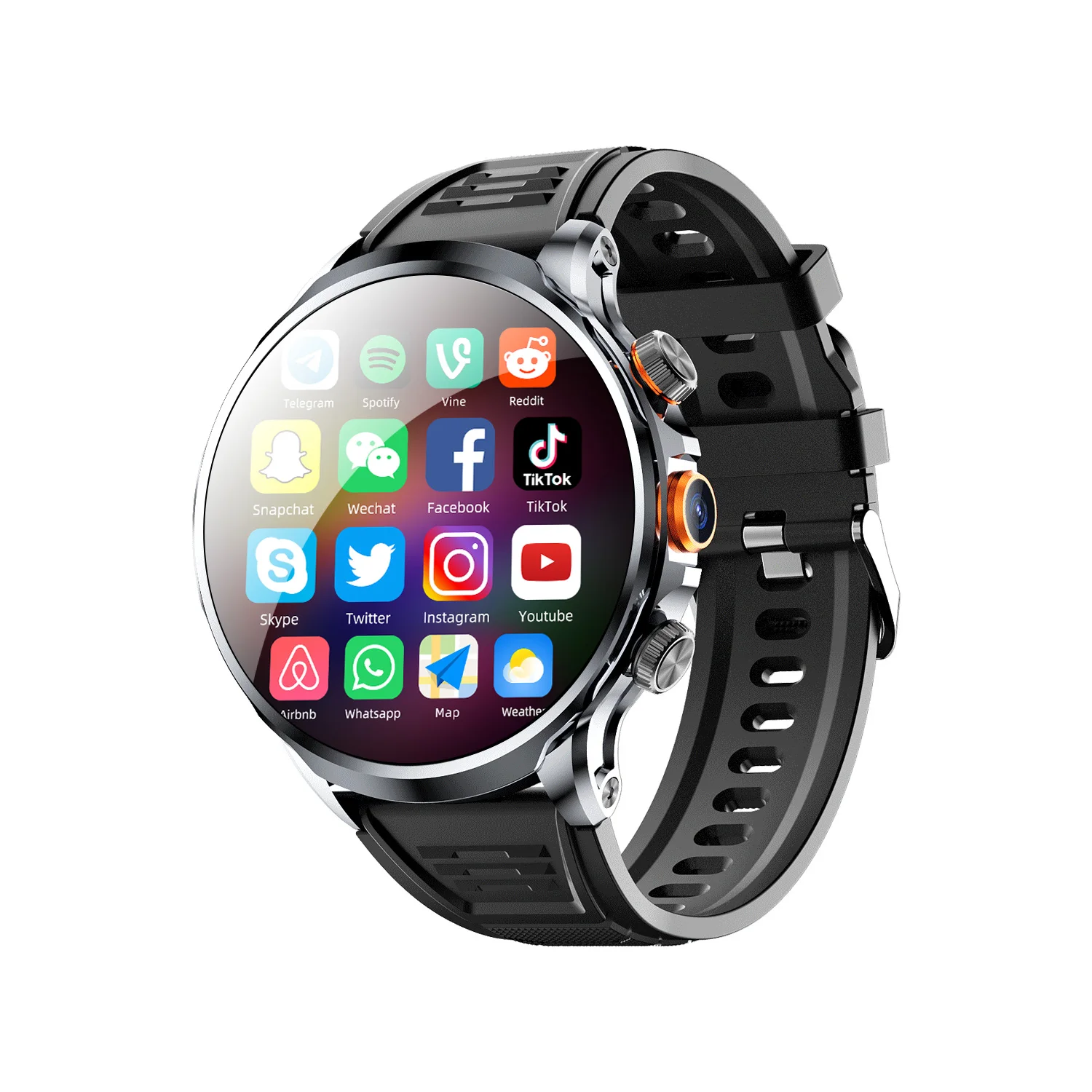 4G Network New H18 Smart Watch Men's Dual HD Camera Full Touch Screen 8+128G H18 smartwatch SIM Call