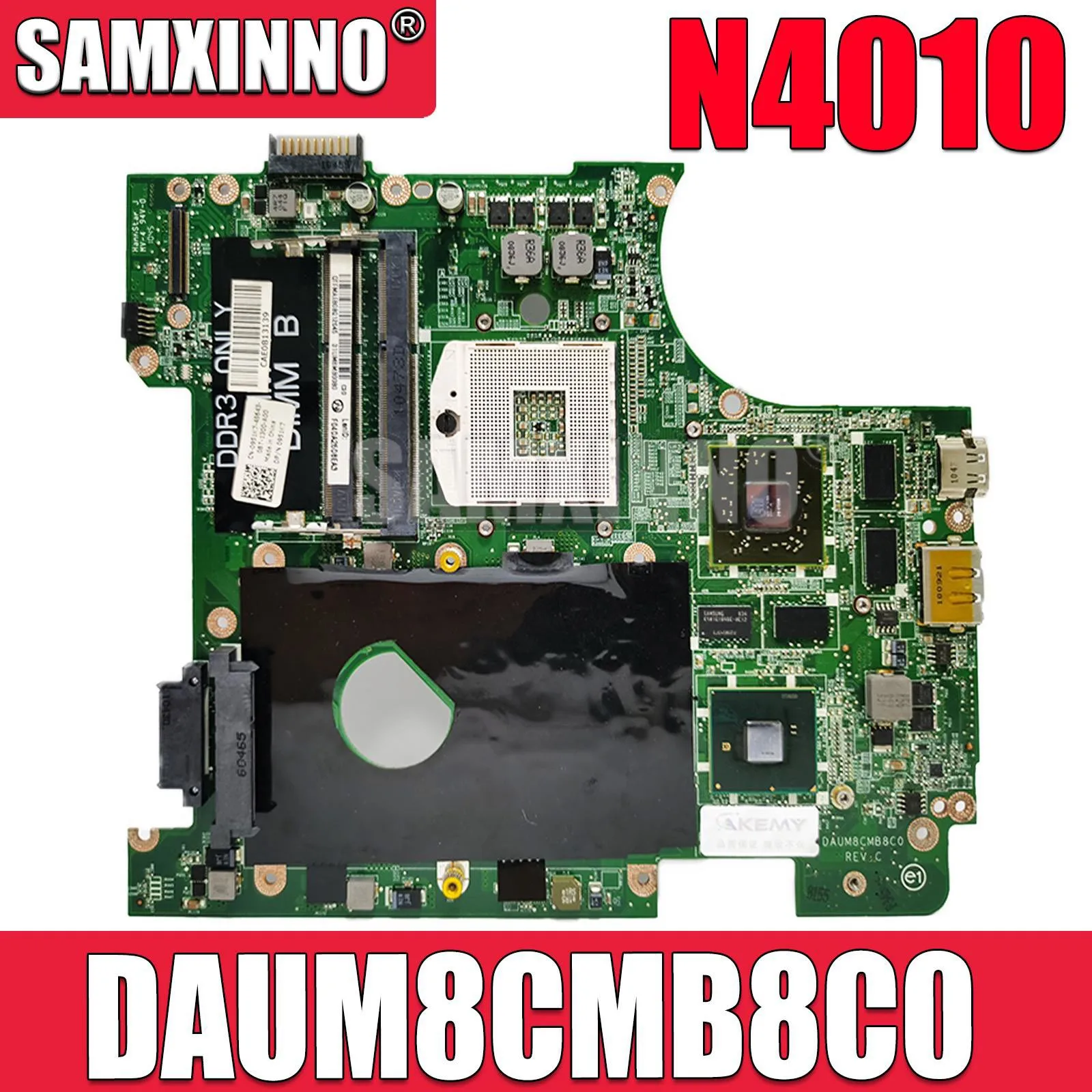 

SAMXINNO DAUM8CMB8C0 For DELL N4010 Laptop Motherboard HM57 HD5650M 1GB CN-0951K7 100% test ok