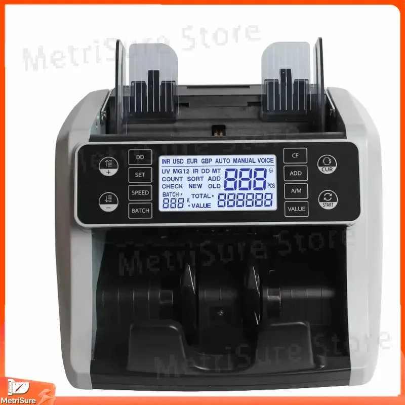 AL160 Banknote Counter Multi Currency Bill Counter Cash Sorting with UV IR Detection for Casino Bank and Office