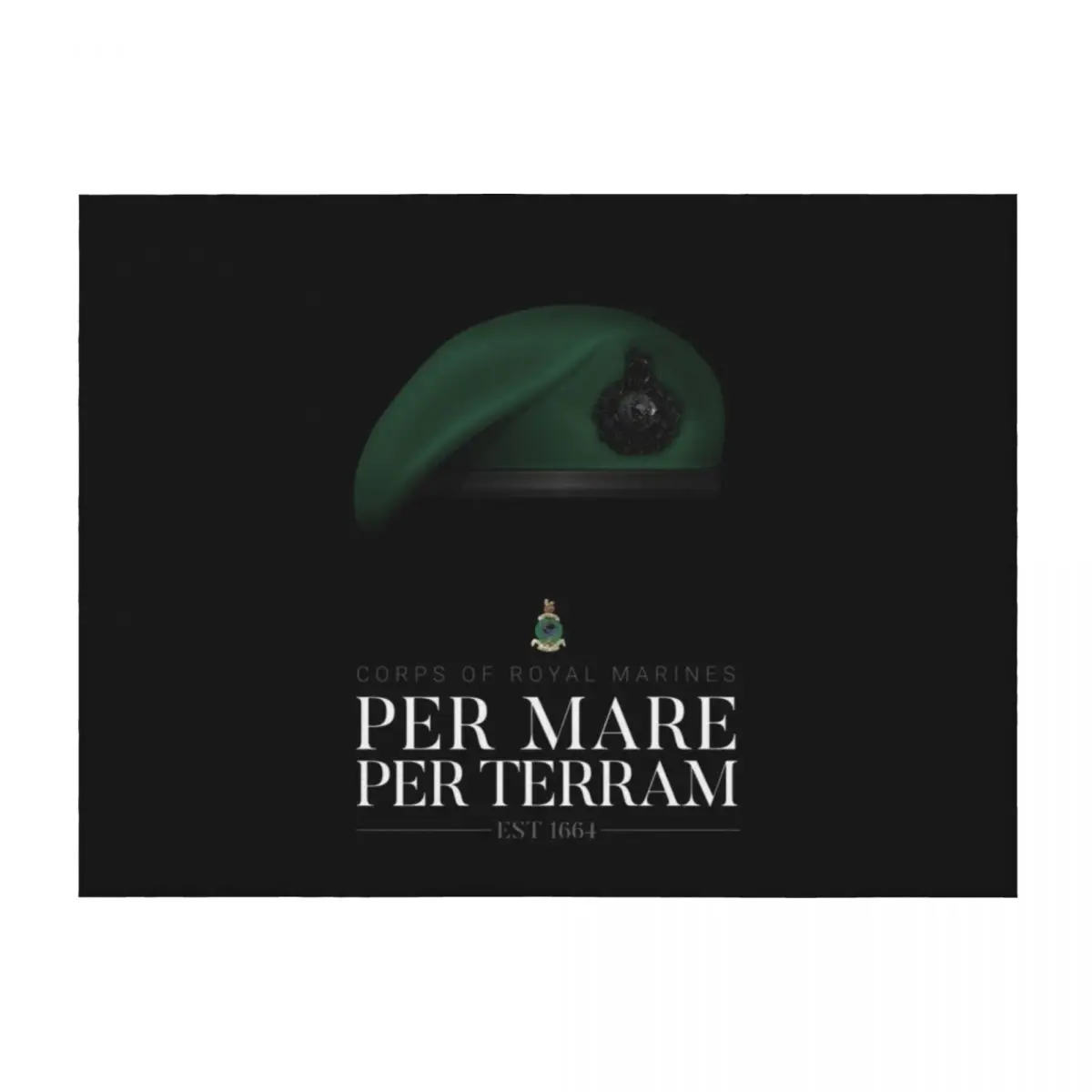

British Royal Marines - Per Mare, Per Terram Throw Blanket Furrys Decoratives sofa bed blankets and throws Blankets