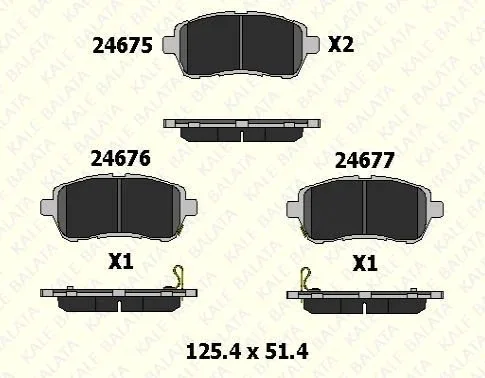 ON BRAKE BALATASI MATERIA 06- SIRION 05- MAZDA II 08- FIESTA VI 08 294814000