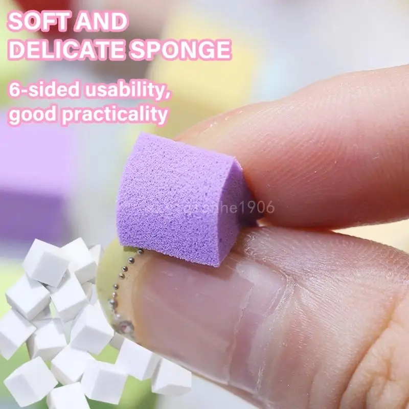 100pcs Soft Sponges with Grabbing Pen Create Fashionable Designs for Women