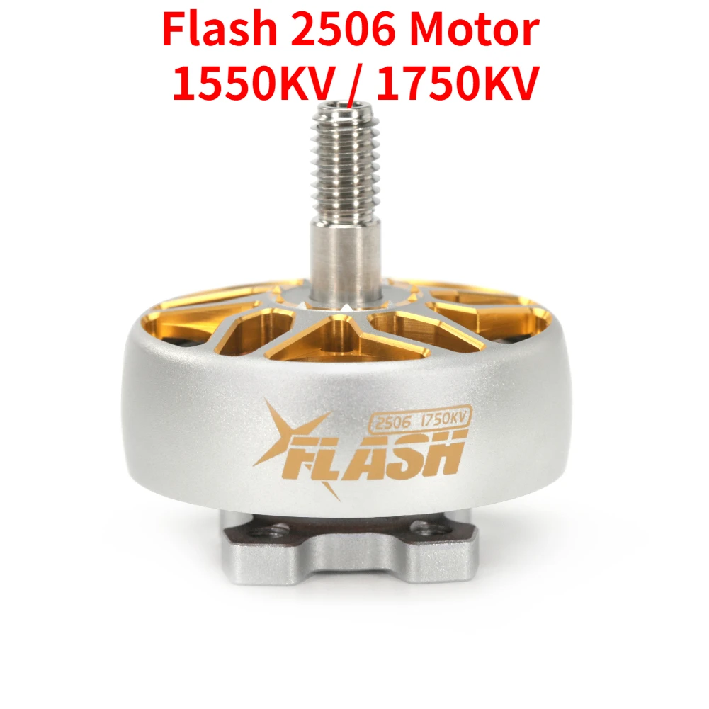 FlyFishRC-Flash Motor de Longo Alcance Eixo de liga preta para peças FPV 2506 Motor, 1550KV, 1750KV, 6S Lipo