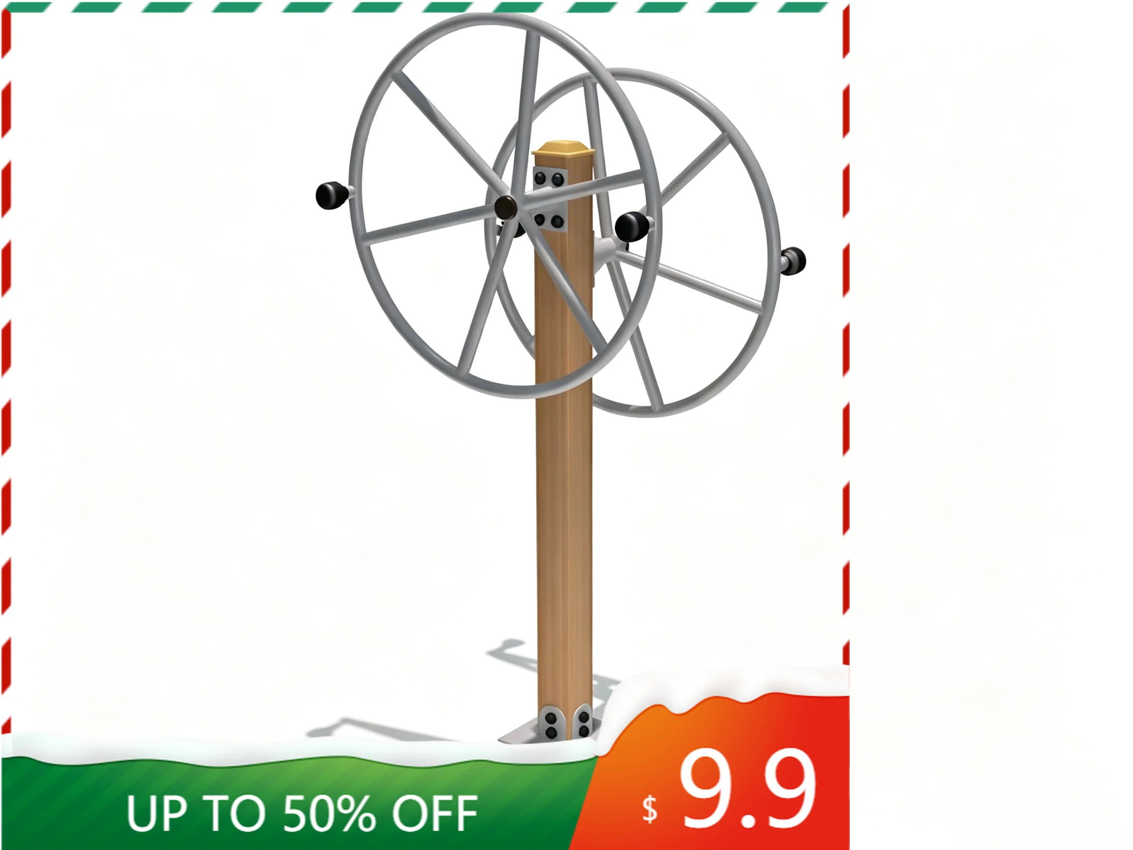 Public Park Shoulder Joint Training Equipment Durable 2‑User Tai Chi Air Walker Outdoor Fitness