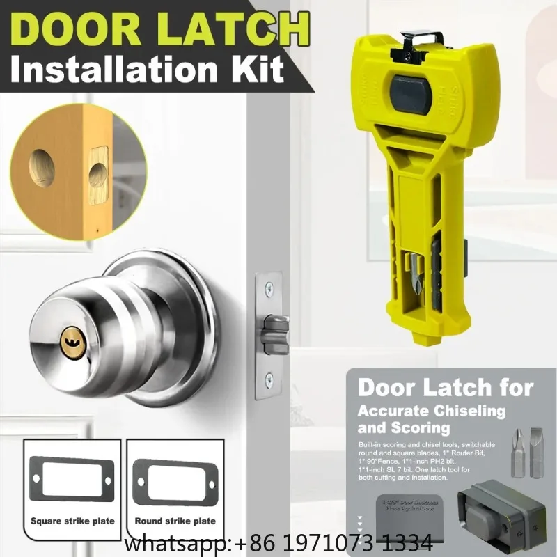Door Latch Installation Jig Door Lock Mortise Tool Chisel Guide Tool for Door Latch Cutting Slot Installation Woodworking Tool