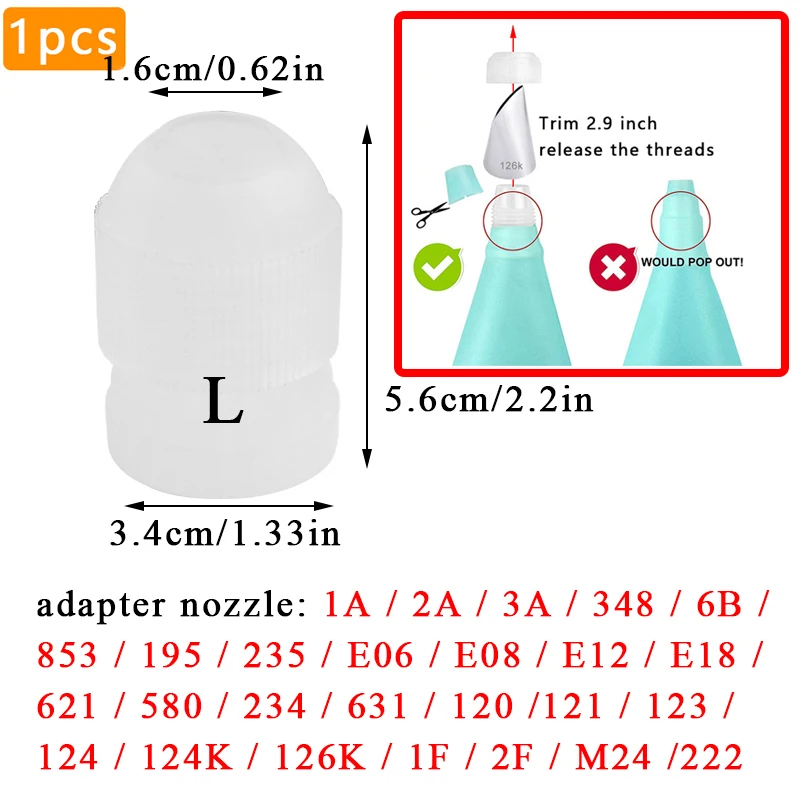 8PCS Piping Bag Nozzle Confectionery Cake Pastry Sleeve For Decoration Silicone Tools Pocket A Professional Nozzles Cream Icing