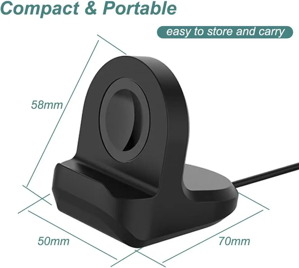 Suporte de carregador para relógio 4/4 clássico // ativo 2/ativo, suporte de carregamento de silicone base antiderrapante para relógio 4/4 clássico