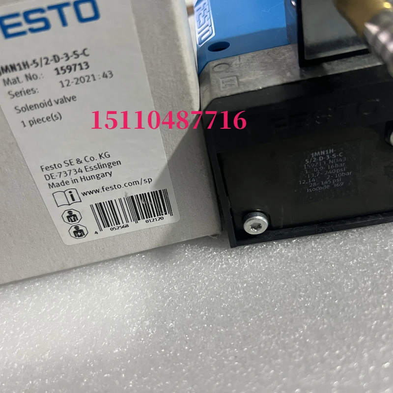 

FESTO Festo Solenoid Valve MN1H-5/3B-D-1-S-C 159684 In Stock.