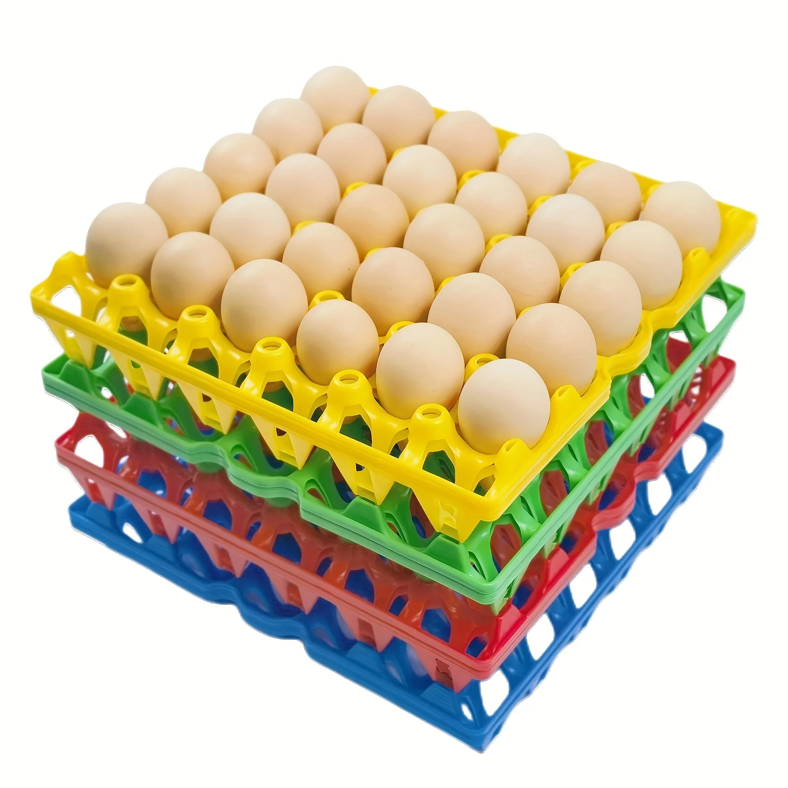 Bulk Egg Cartons, Plastic Egg Trays, Plastic Egg Boxes for Home Chicken Farmers, Stackable Egg Boxes, Can Hold 30 Eggs, Perfect for Storing, Sorting, and Transporting Eggs