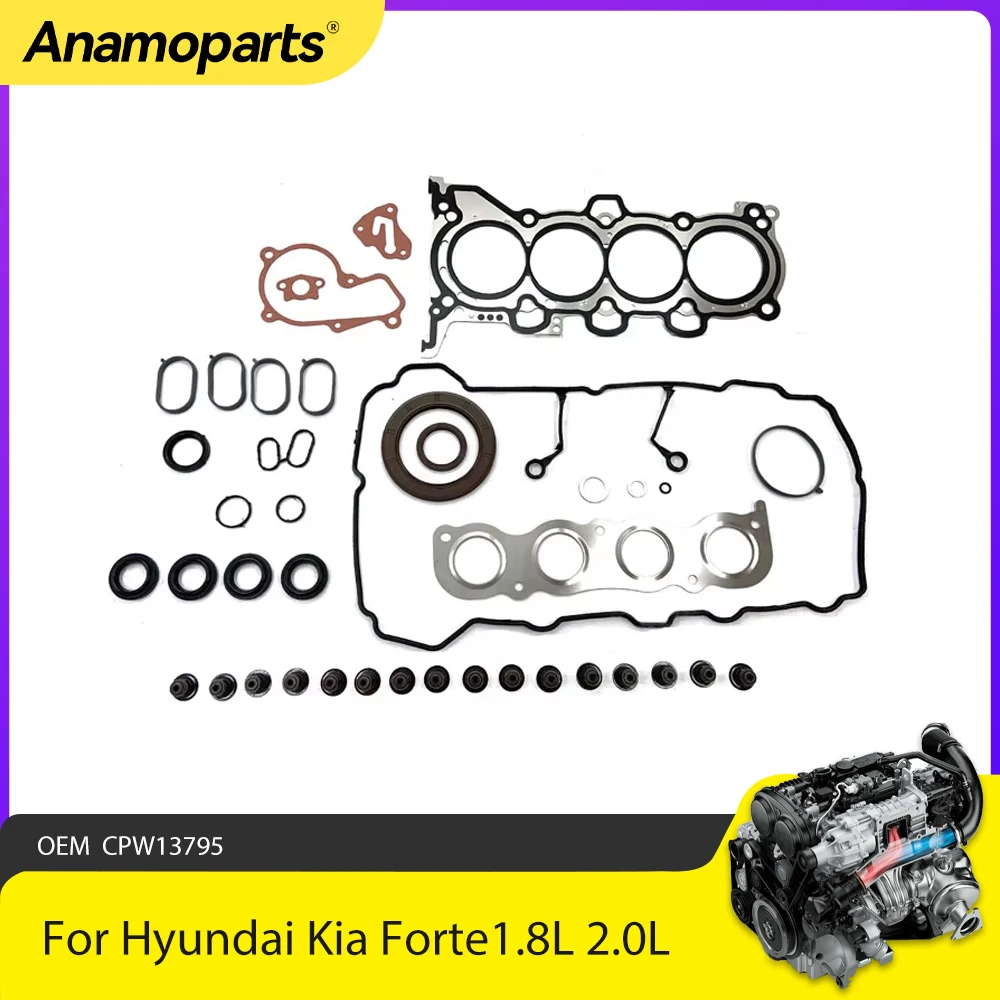 Engine Parts Full Gasket Set Fit 1.8 L 2.0 L For Hyundai Elantra Coupe GT Kia Forte Soul 1.8L 2.0L l4 Gas 2011-2016 OEM CPW13795