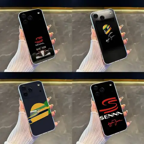 Custodia per telefono Racing Driver A-Ayrton S-Senna per iPhone 17,16,15,14,13,12,11 Pro,Max,Plus,X,XS,XR,SE4,E Mini Cover morbida trasparente