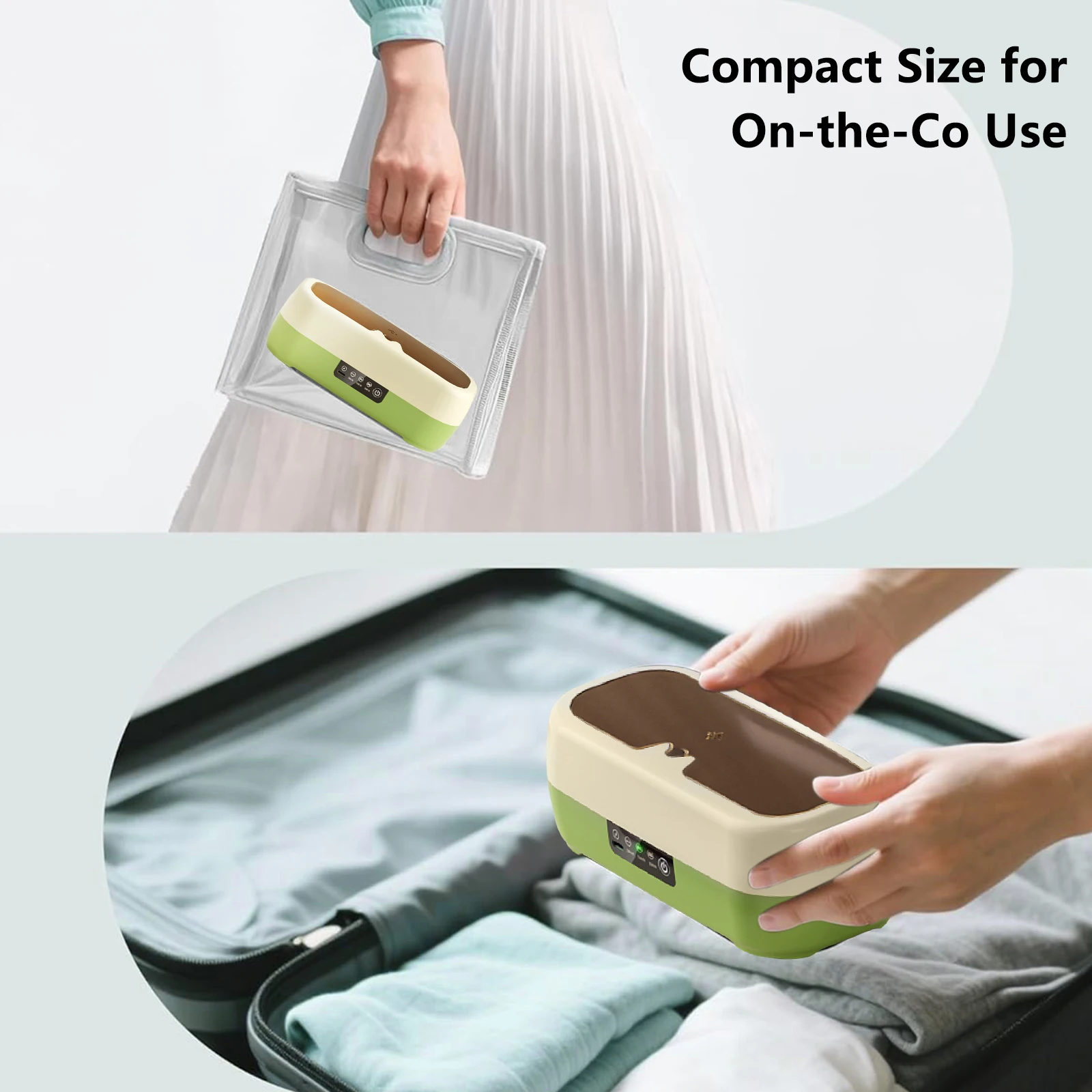 고주파 진동 클리너 스마트 타이밍 3가지 청소 모드 보석/젖꼭지/화장 도구/안경에 적합