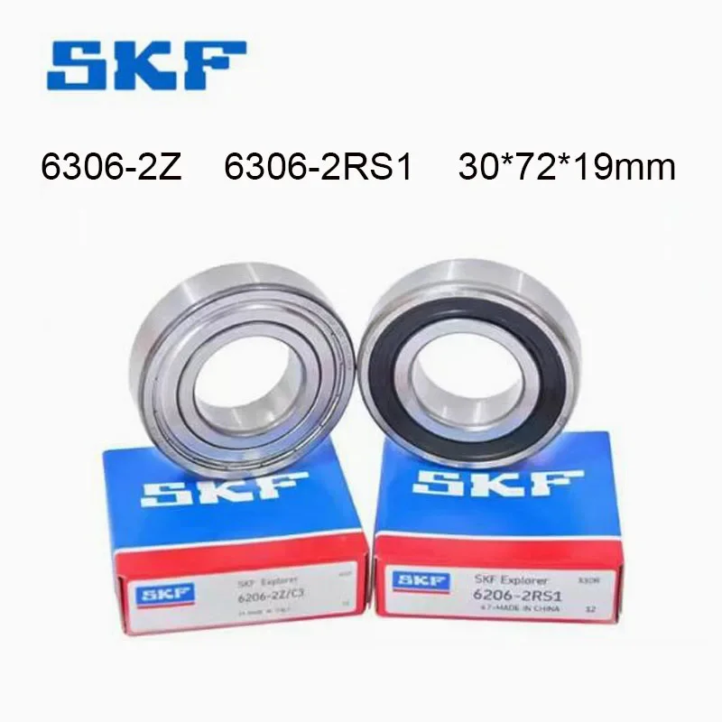 

SKF Sweden Origin Bearing 2PCS 6306-2Z 6306-2RS1 Bearing ABEC-9 30*72*19mm Deep Groove 6306Z High Speed Ball Bearings 6306 2RS1