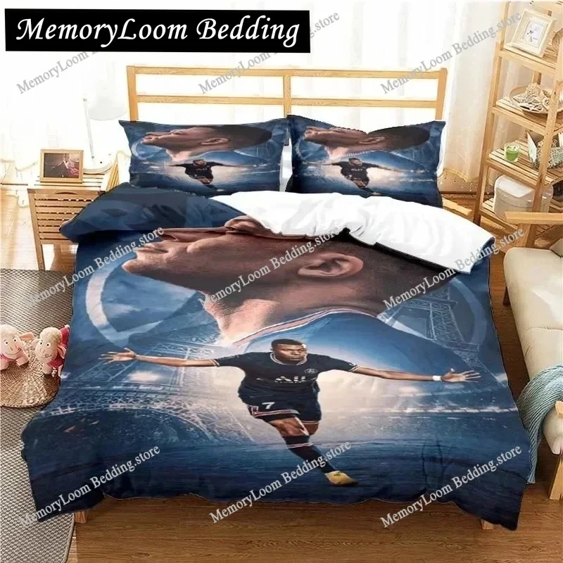 

Football Star Kylian NO.10 Bedding Set Boys Girls Twin Queen Size Duvet Cover Pillowcase Bed Adult Home Textileextile
