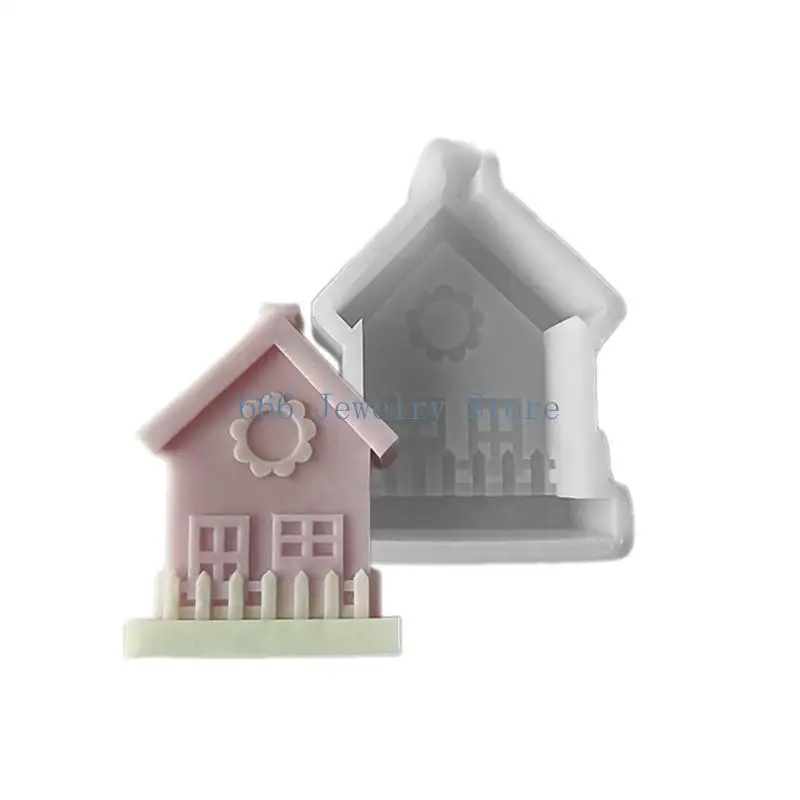 

F2TD Reusable Silicone Soap Mold Silicone Molds House Shaped Clay Mould Silicone Soap Making Molds Silicone Material