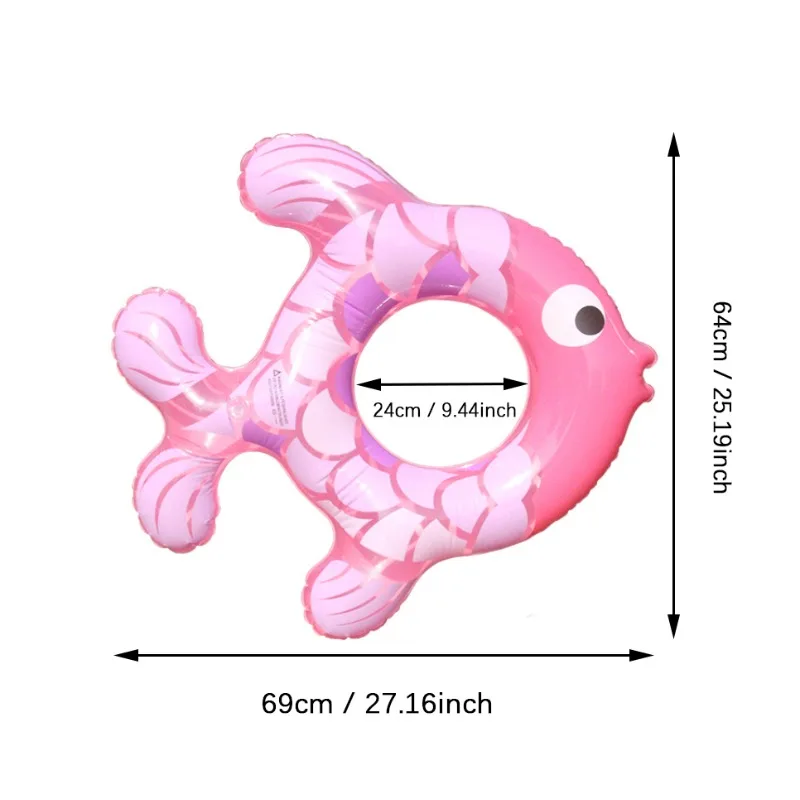 Cute Swimming Ring for Kids Fish Shape Tropical Water Floating Inflatable Child Children Toy  Pool Float  Baby Swimming Ring