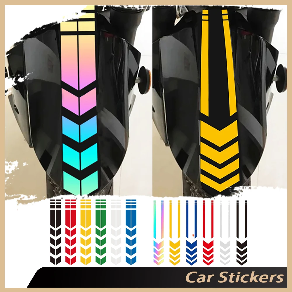 Autocollants universels à rayures de flèche pour voiture et moto, accessoires, pâte de garde-boue, imperméable, résistant à l'huile, décoration réfléchissante