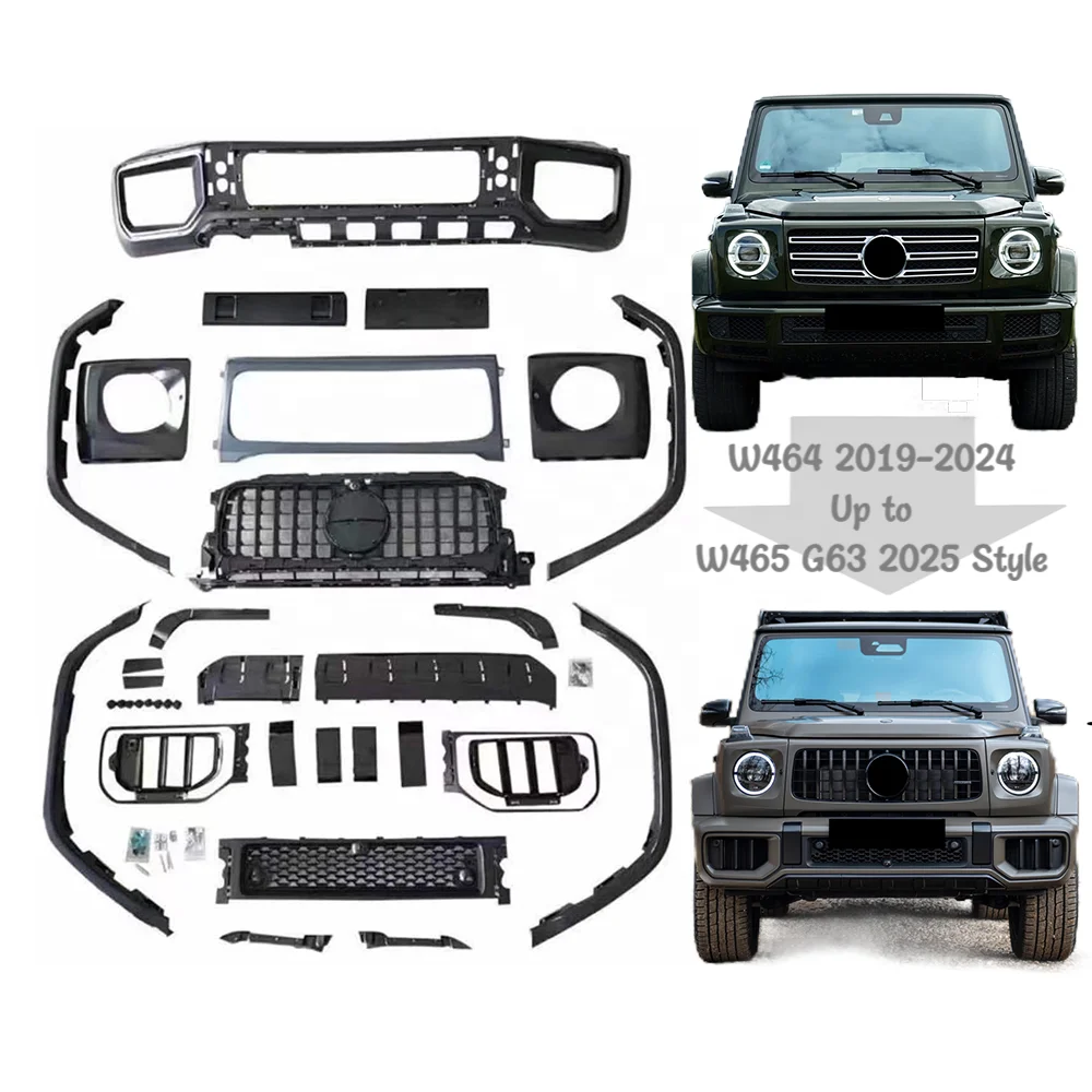 W464 Upgrade 2025 W465 G63 Style Old to New G Class Body Kit For Benz G-Class W464 G-wagon 2019 Auto Parts PP Car Bumpers 2024