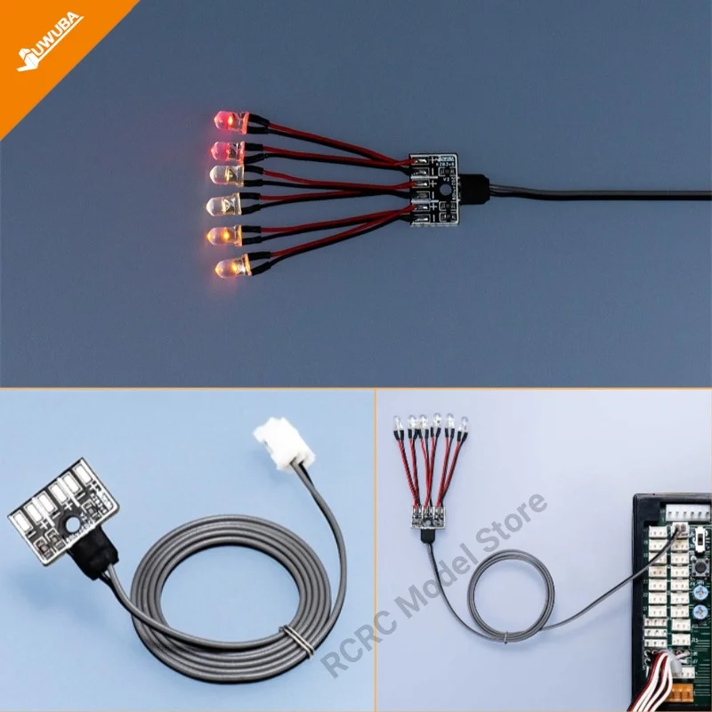 Ph2.0 Model Light Set Extension Wiring Step Down 1 Point 6 Module For 1/14 Tamiya Rc Truck Actros Man TGX Parts