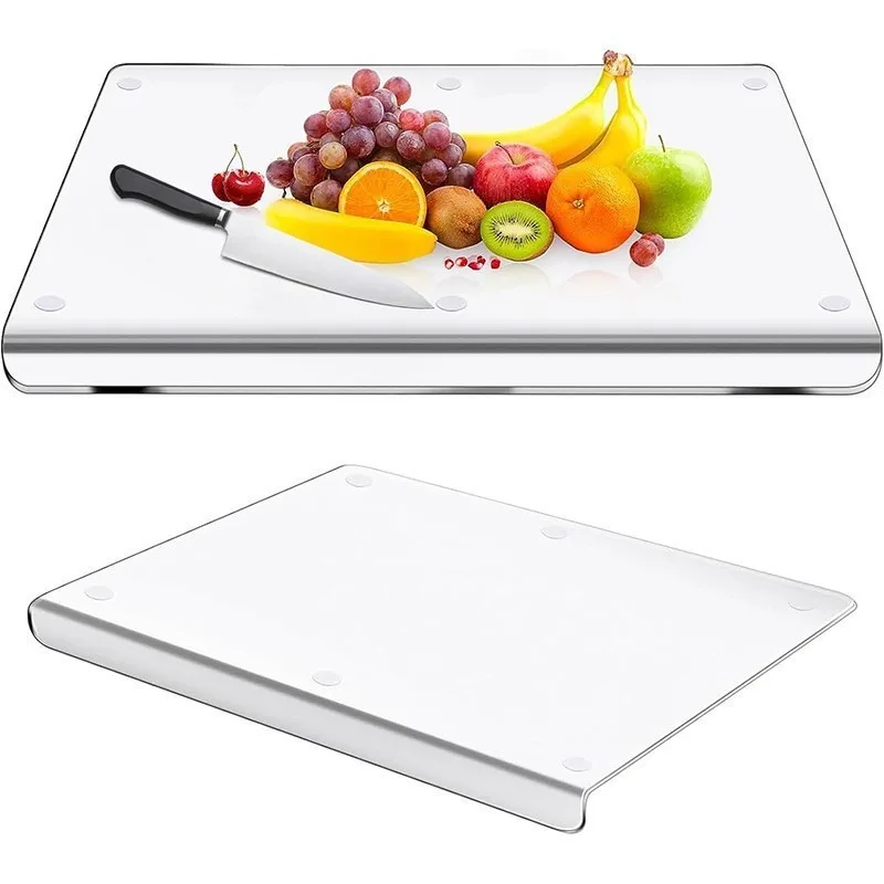 Acrylic Cutting Board with Counter Lip Thickness Clear for Kitchen Anti Slip