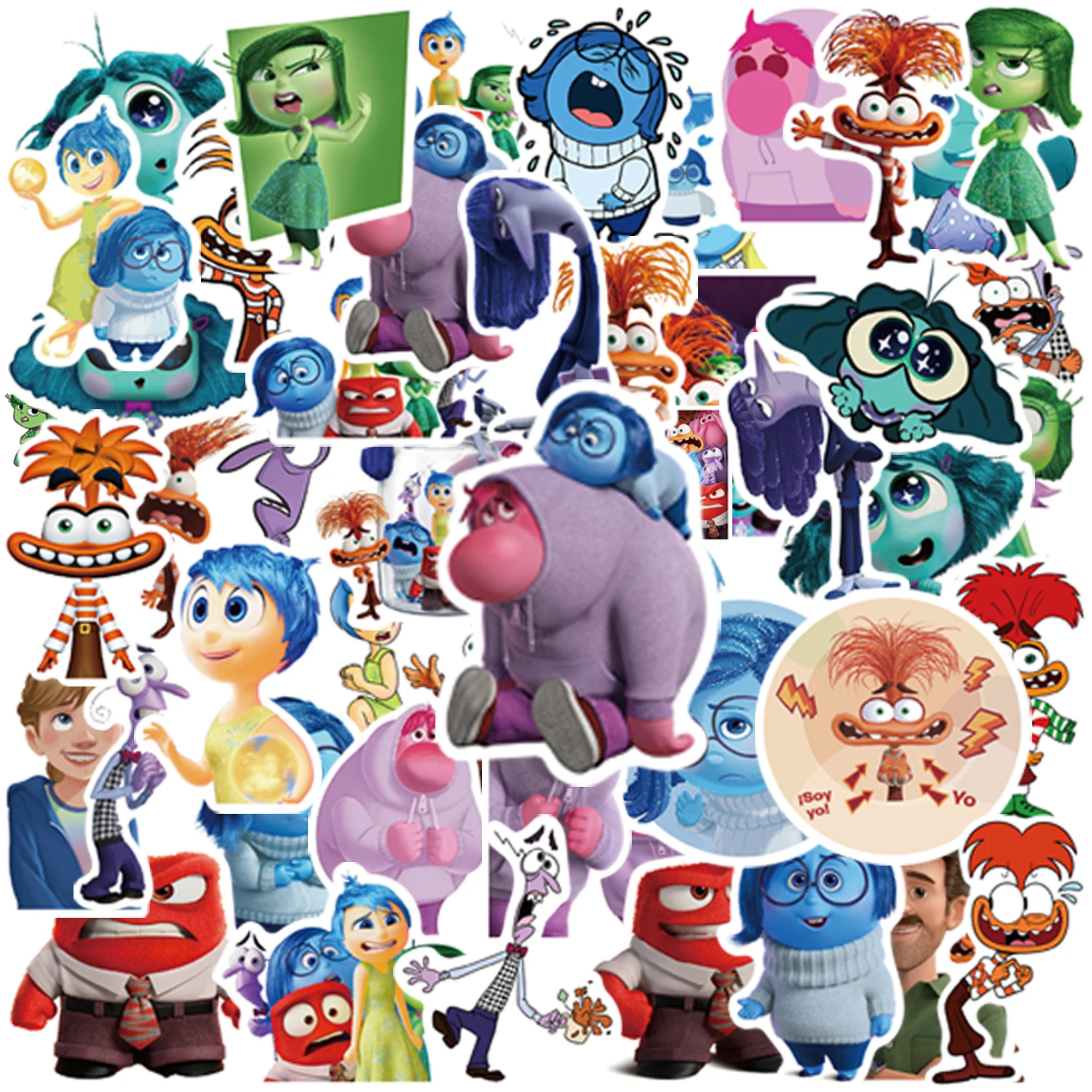 10/50Pcs New Inside Out Movie Stickers Anime Graffiti Guitar Fridge Phone Skateboard Laptop Children Stickers Vinyl Toy