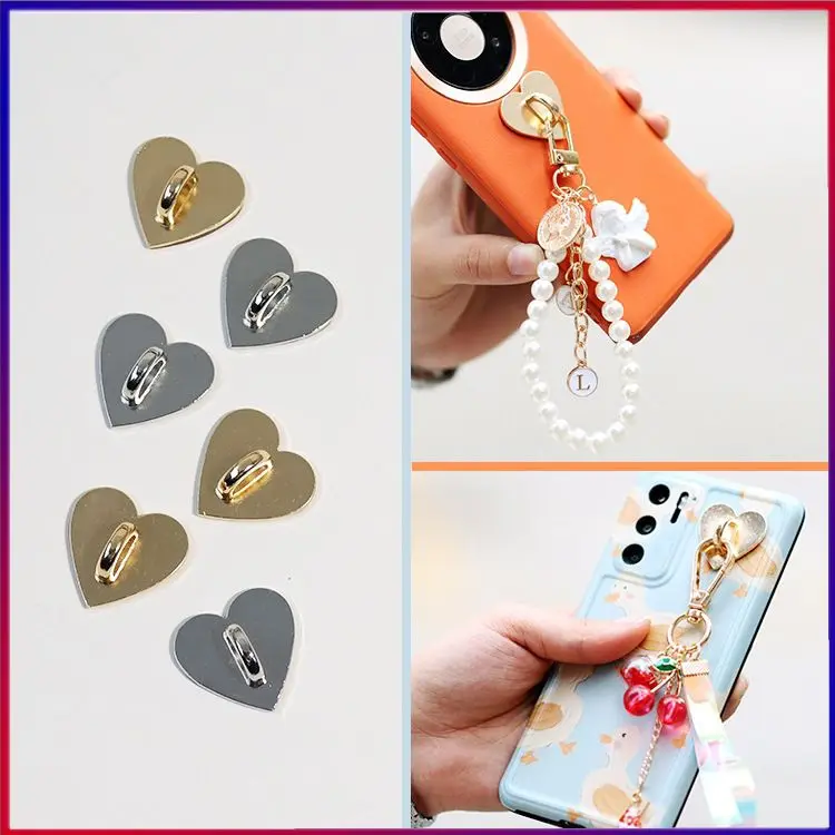 5/10/20pcs Cell Phone Charm Hook Adhesive Metal Phone Finger Grip Creative Universal DIY Ring Holder For Cell Phone Charm Hook