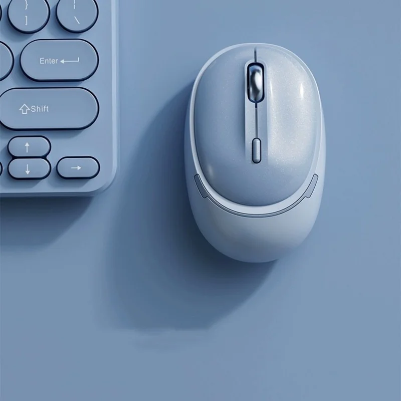 Recarregável Dual Mode Wireless BT Mouse, Mouse portátil Silent Gaming, Laptop, Desktop, Tablet, BT 5.2, Receptor USB, 2.4G