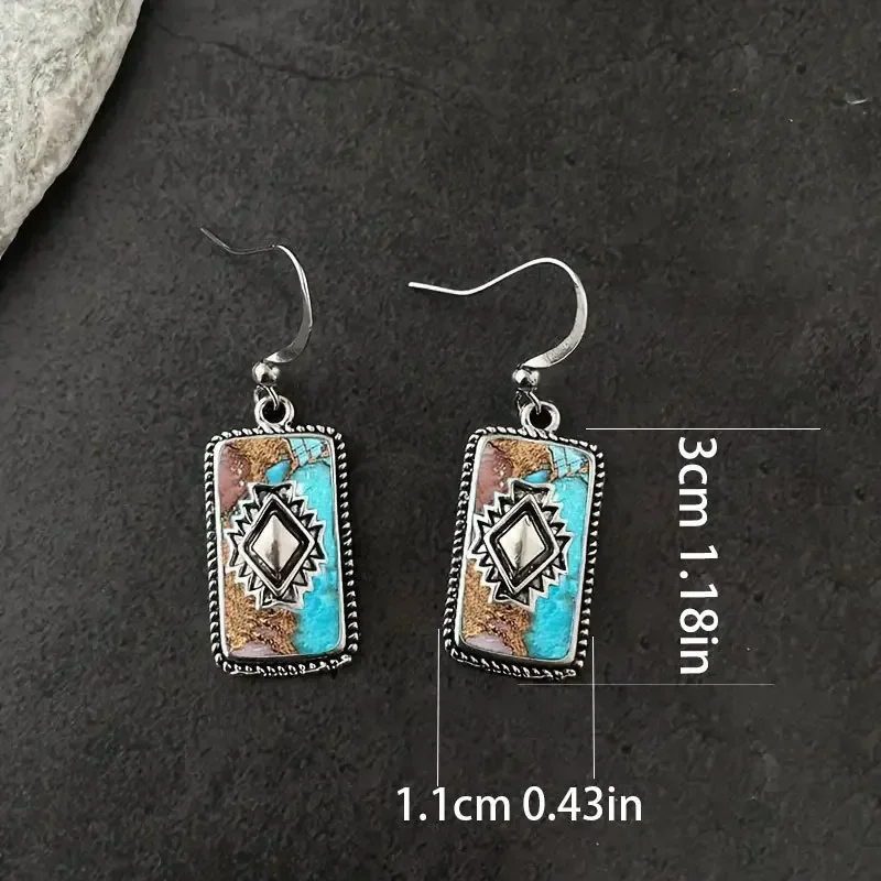 Fashion Bohemian Earring Imitation Turquoise Earring Earrings for Women Vintage Earrings Jewelry Perfect Gift To Lover Friend