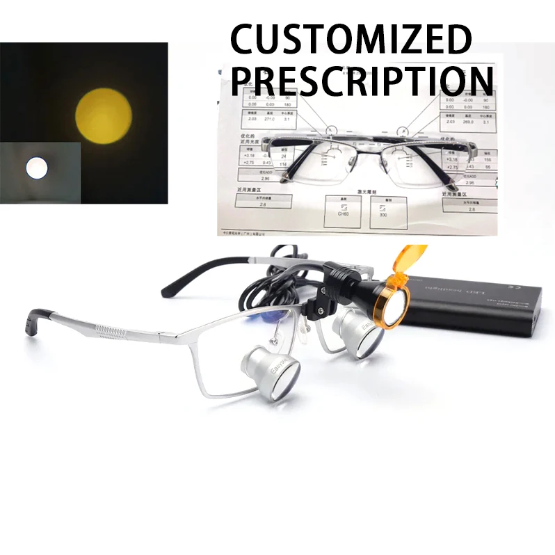 

Customized PD Dental loupes 3.0X With Led Light TTL Binocular Magnifying Glass Dentistry