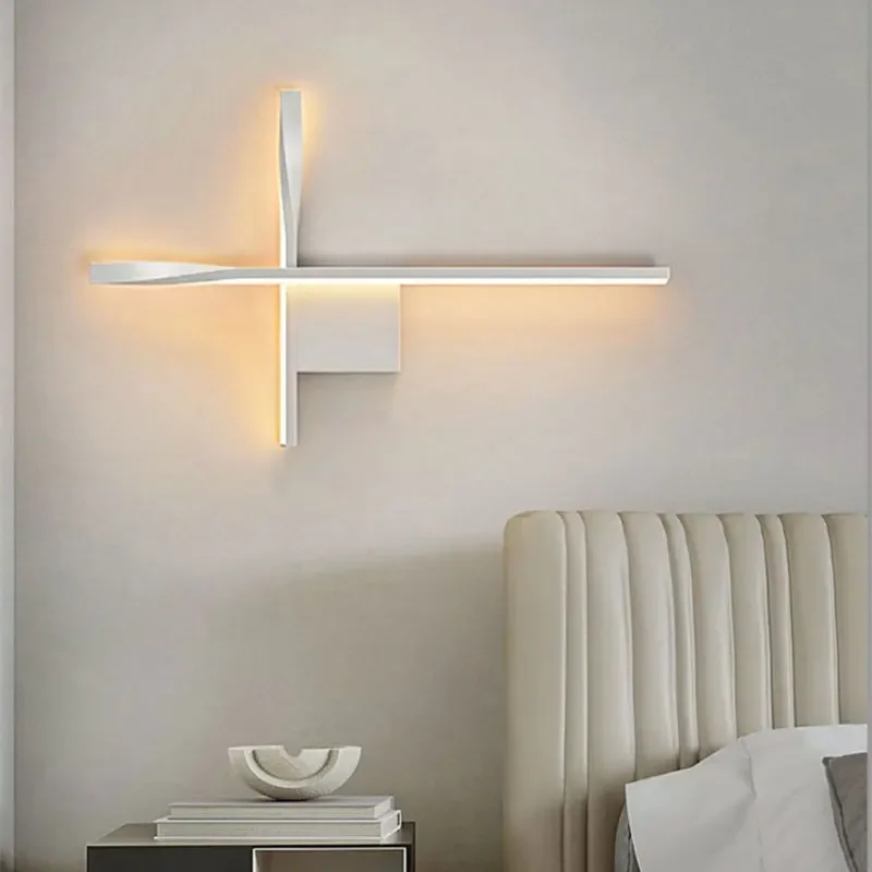 Applique Murale LED au Design Minimaliste Moderne, Éclairage d'Nikà Intensité Réglable, Idéal pour une Chambre à Coucher, une Salle à Manger, un Salon, un Bureau ou un Hôtel