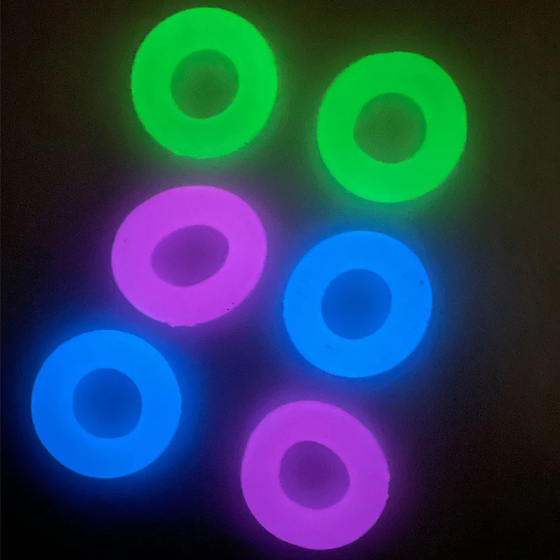 Luminous TPE Stretchy Penis Ring Transparent Jelly Cock Ring Classic Erection Enhancing Delay Ejaculation Adult Sex Shop For Men