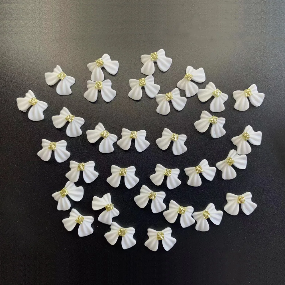 

50pcs Classic Bow Tie Nail Art Charm 3D Black/White Multi Shape Bow-tie Nail Ornament Jewelry DIY Korean Design Kawaii Nail Part