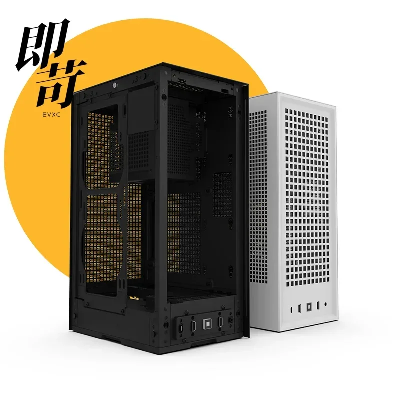 HYTE Small ITX Case Revolt 3 Convenient Handle Quick Release Structure Case Metal Mesh