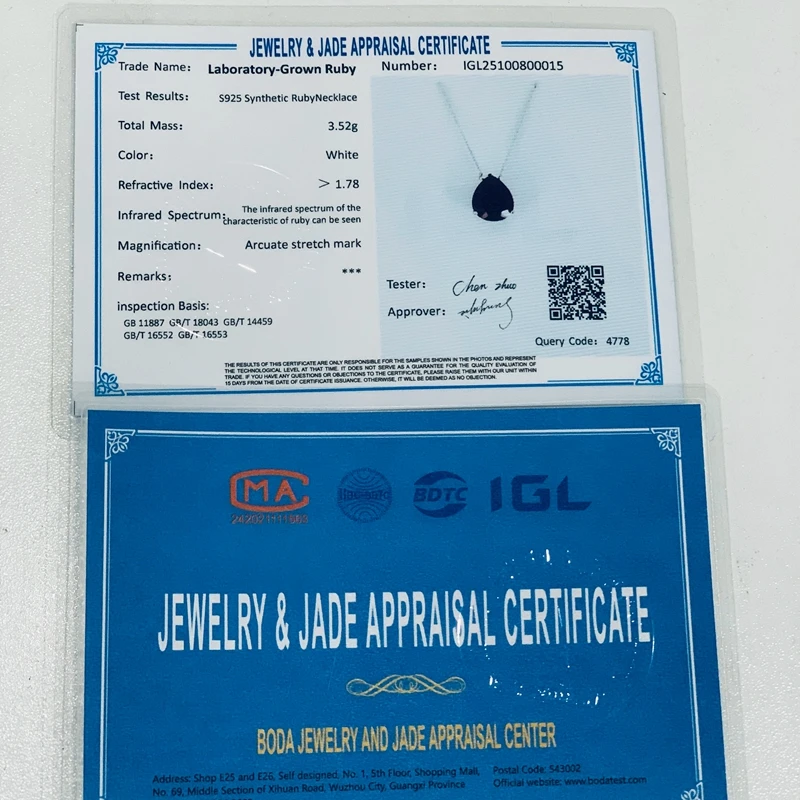 Moissanite Lab Grown Ruby Rose Pink 925 Sterling Silver Plated White Yellow Gold Necklace For Women Jewelry Wedding Anniversary - Image 2