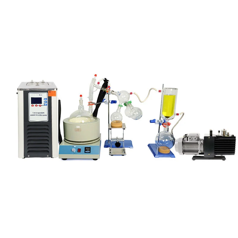 ZOIBKD معدات المختبرات SPD-2L مجموعة التقطير مسار قصير مجهزة مضخة فراغ ومبرد