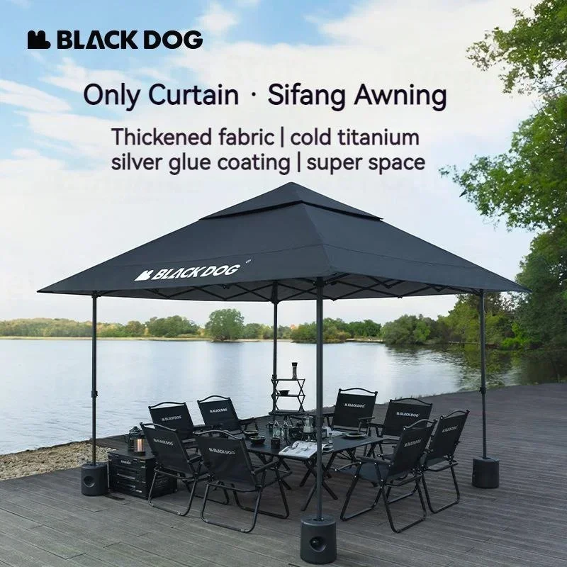 

Naturehike BLACKDOG Garden Sun Shelter Gazebo Awning Camping Parasol Cloth 3x3m Silver Coating Sunshade Waterproof Outdoor Tarp