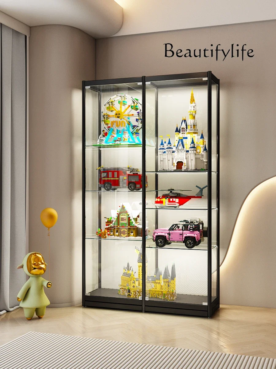 LEGO Display Cabinet Figure Glass Showcase Model Toy Transparent Glass Household Shelf Display Cabinet