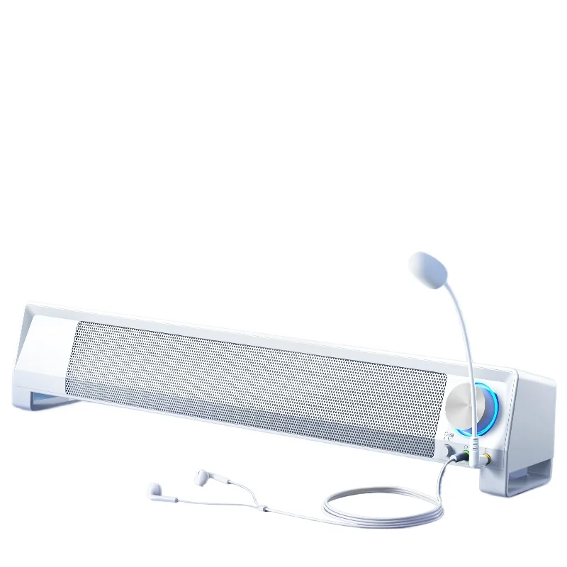 

1 Saida computer stereo with microphone integrated desktop home Bluetooth wired small speaker e-sports game long strip